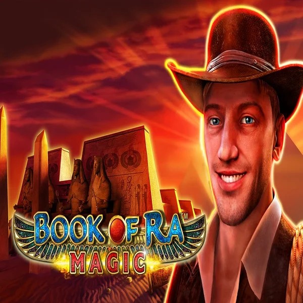 Official Slots logo: Book of Ra Magic by Greentube at NomaSpin Casino