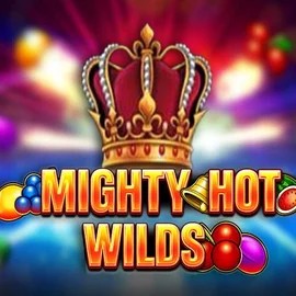 Mighty Hot Wilds slot logo by Inspired Gaming at NomaSpin Casino