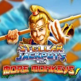Jackpots logo of Stellar Jackpots with More Monkeys from Lightning Box Game at NomaSpin Casino
